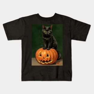 Halloween Cat Kids T-Shirt